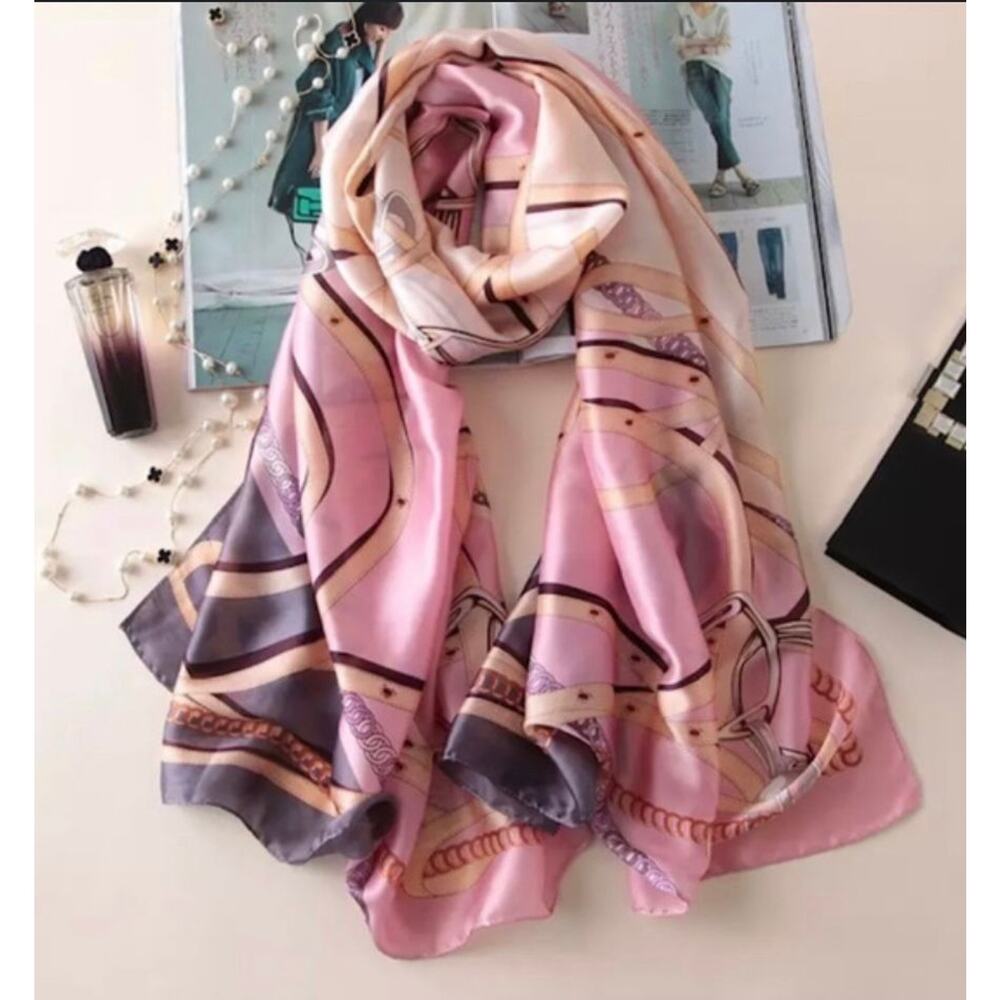 Silk fashion scarf 100% silk 35.5 x 70.75